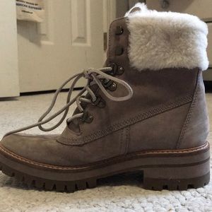 Timberland fur lined booties size 8